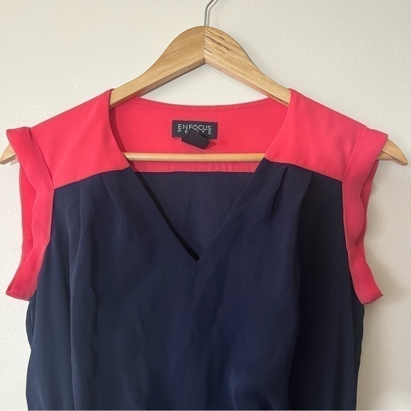 ENFOCUS Petite Two Tone Dress Size 4P - Picture 3 of 9